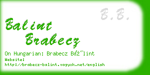 balint brabecz business card